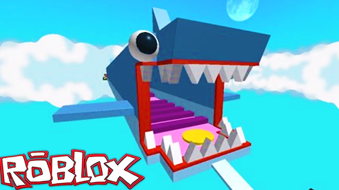 ESCAPE THE GIANT SHARK IN ROBLOX! (Roblox Shark Obby)