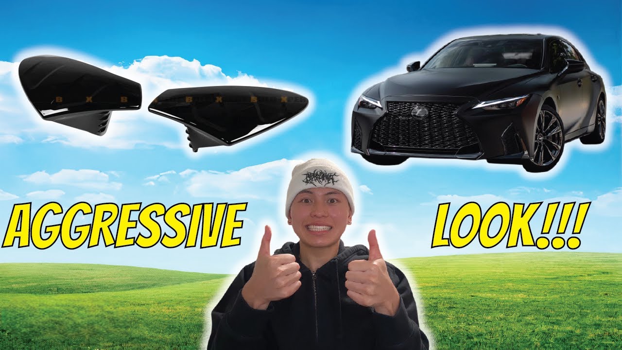 INSTALLING NEW MIRROR CAPS ON MY BROTHER'S LEXUS IS350 2021+ *AGGRESSIVE LOOK*