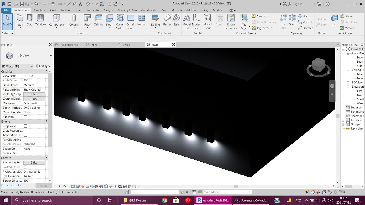How to design a functioning wall mounted light in REVIT