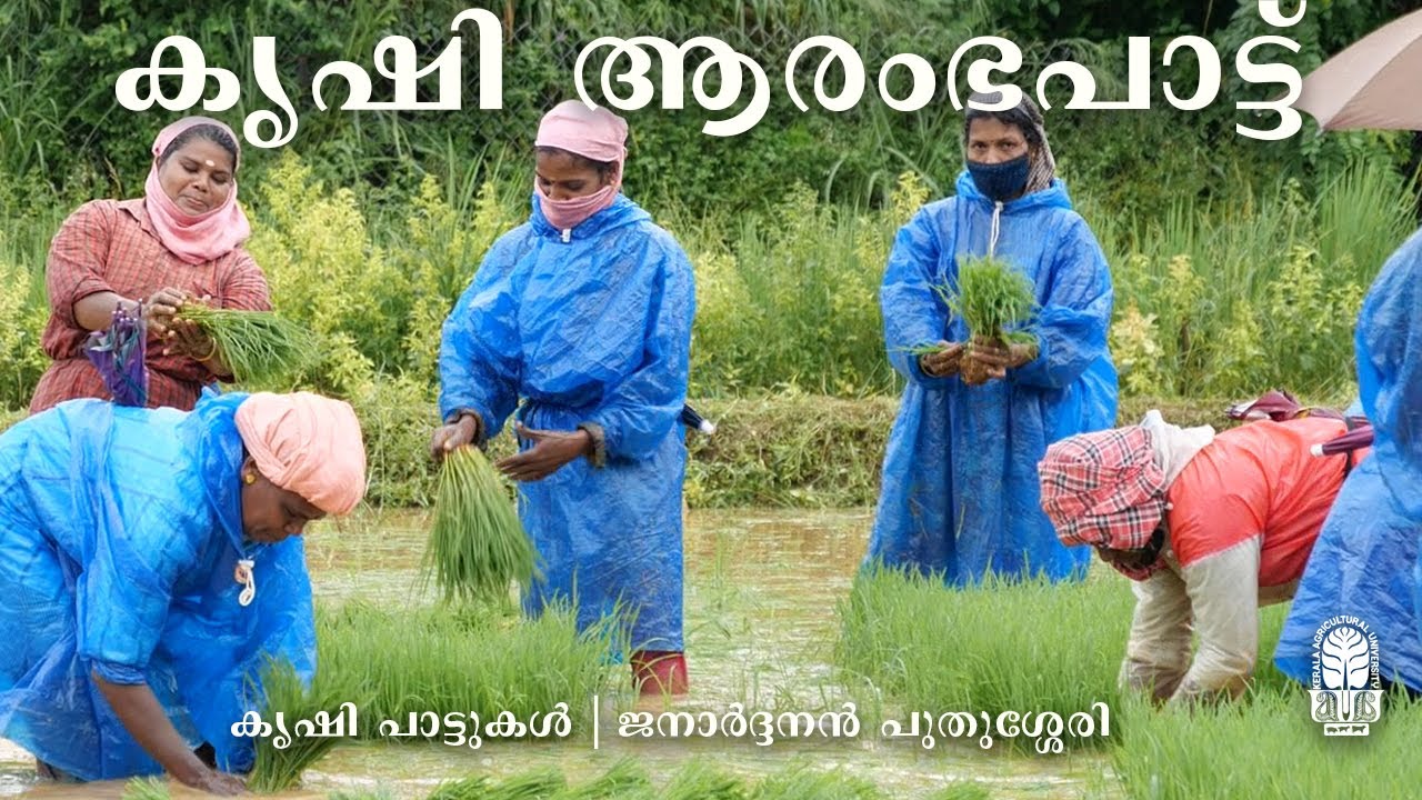 കൃഷി  ആരംഭപാട്ട്  | Krishi Arambha paattu | Janardhanan Puthussery | KAU