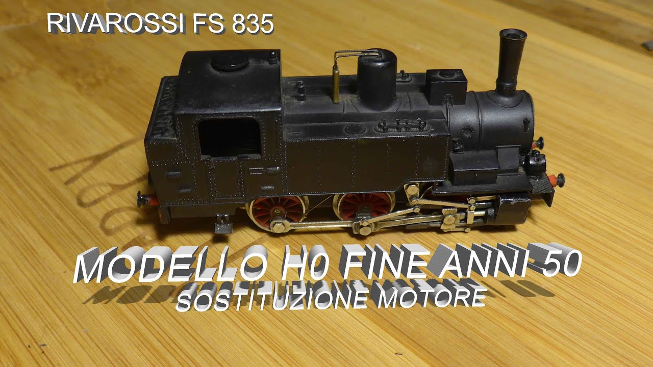 Locomotiva FS 835 Rivarossi vintage 1958. sostituzione motore