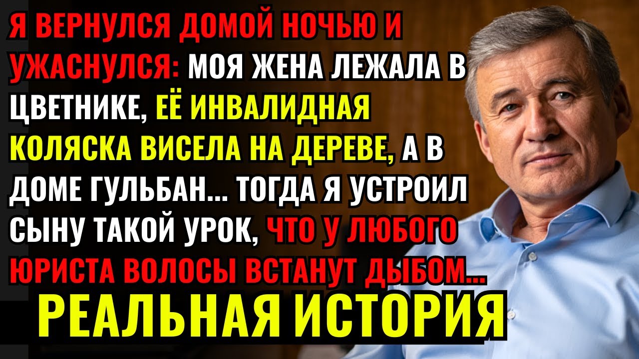 Я вернулся домой ночью и застал жену лежащую в цветнике, её коляска висела на дереве, а в доме шум..
