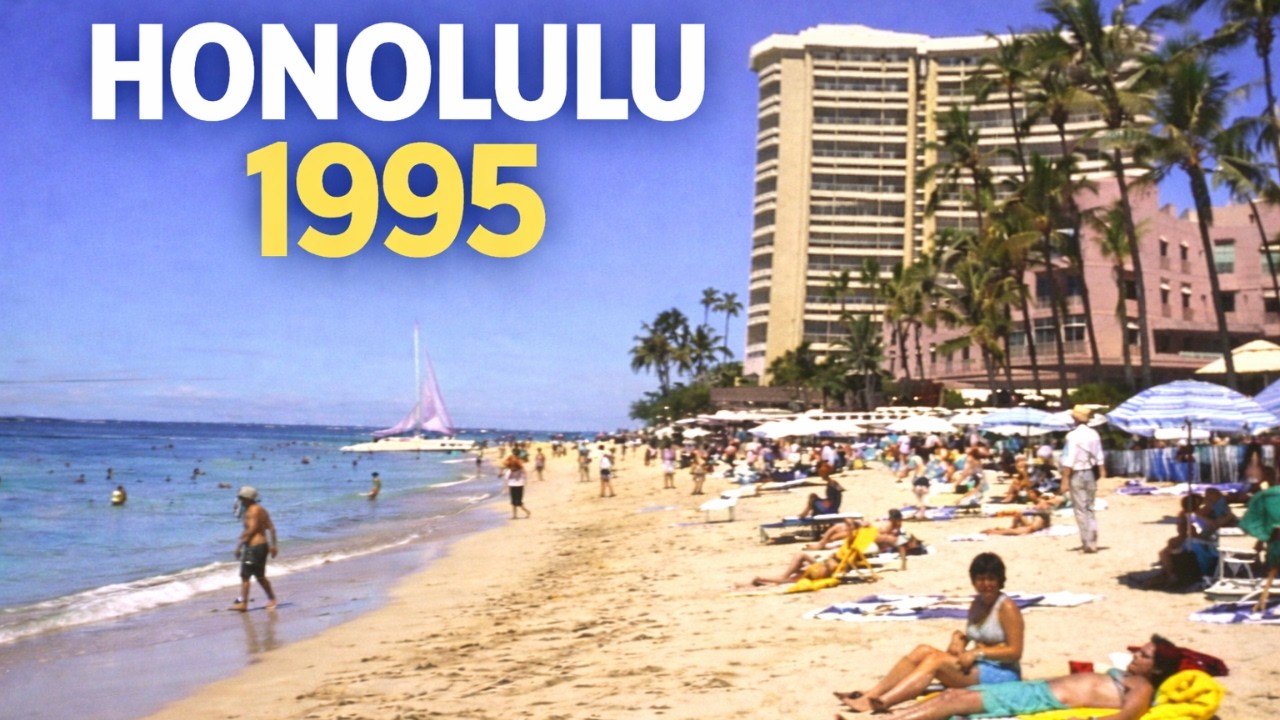 Honolulu 1995  🇺🇸  A Full Day in Waikiki