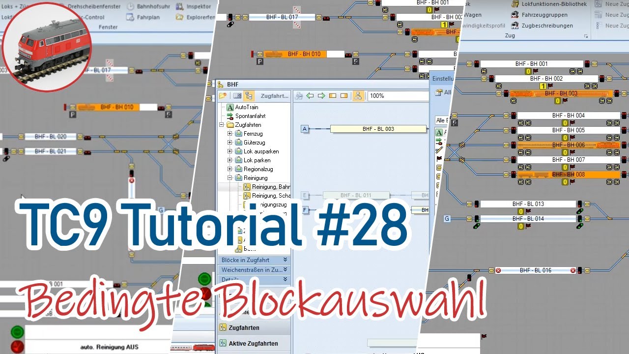 TrainController 9, Tutorial #28, Bedingte Blockauswahl bei einer Zugfahrt