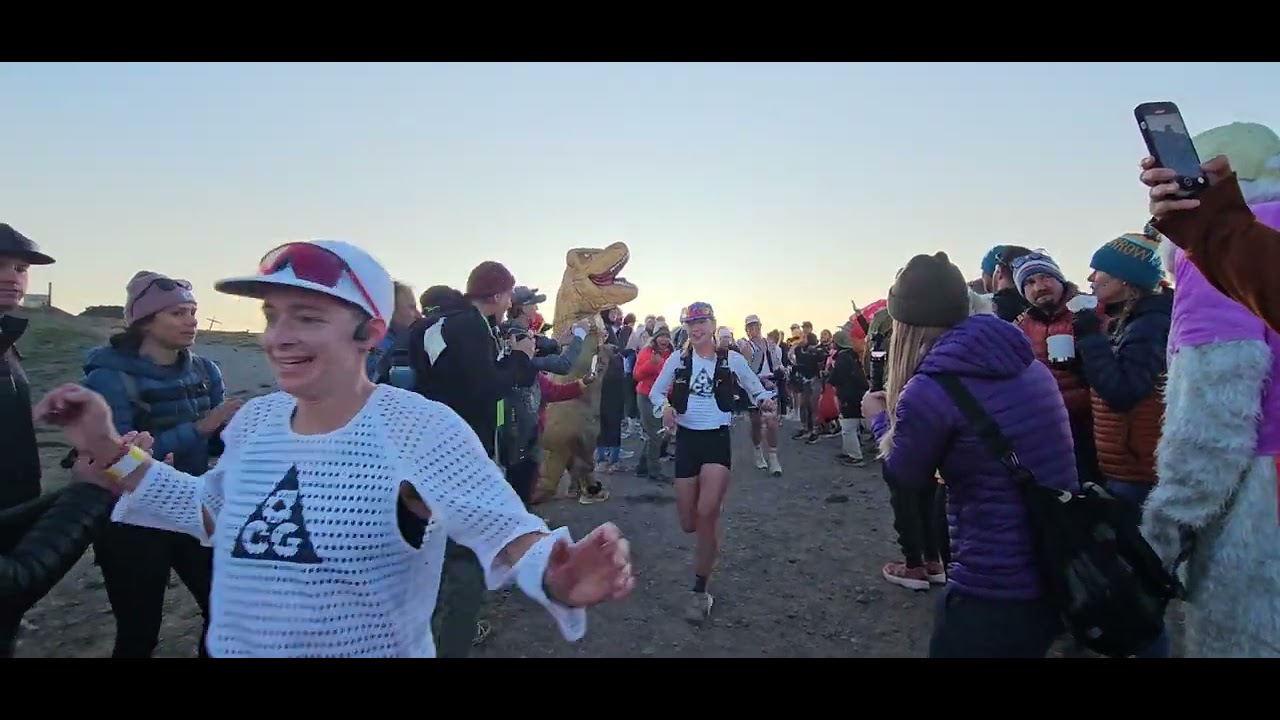 2025 Western States 100: Group including Marianne Hogan at the Escarpment