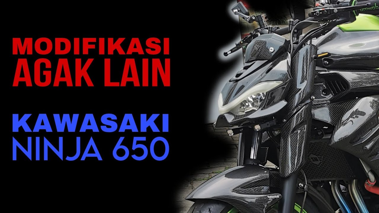 NINJA650 MODIFIKASI AGAK LAIN. DIKIRA ER6N JADI DUCATI. CUSTOME HEADLAMP WINGLET CARBON KNALPOT. 