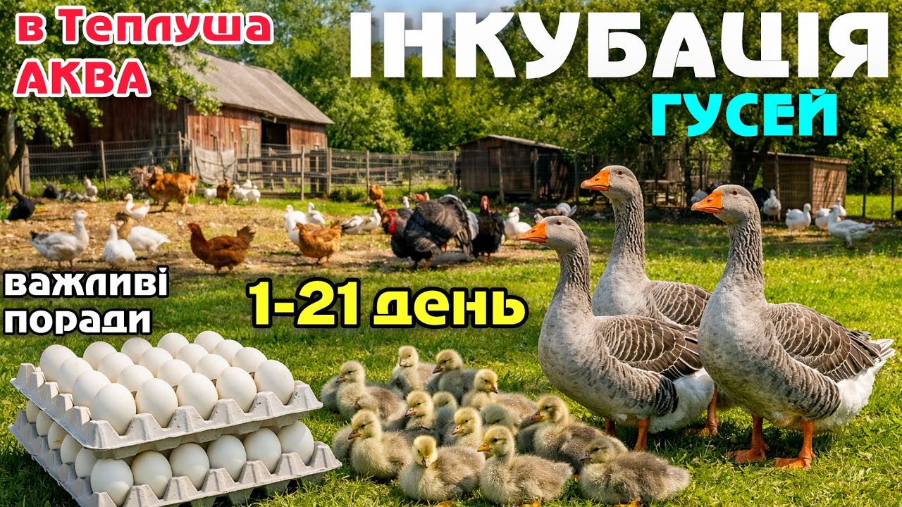 ІНКУБАЦІЯ ГУСЕЙ‼️чуть все не запоров Такого я не очікував🤔 в Інкубаторі Теплуша АКВА 1-21 день
