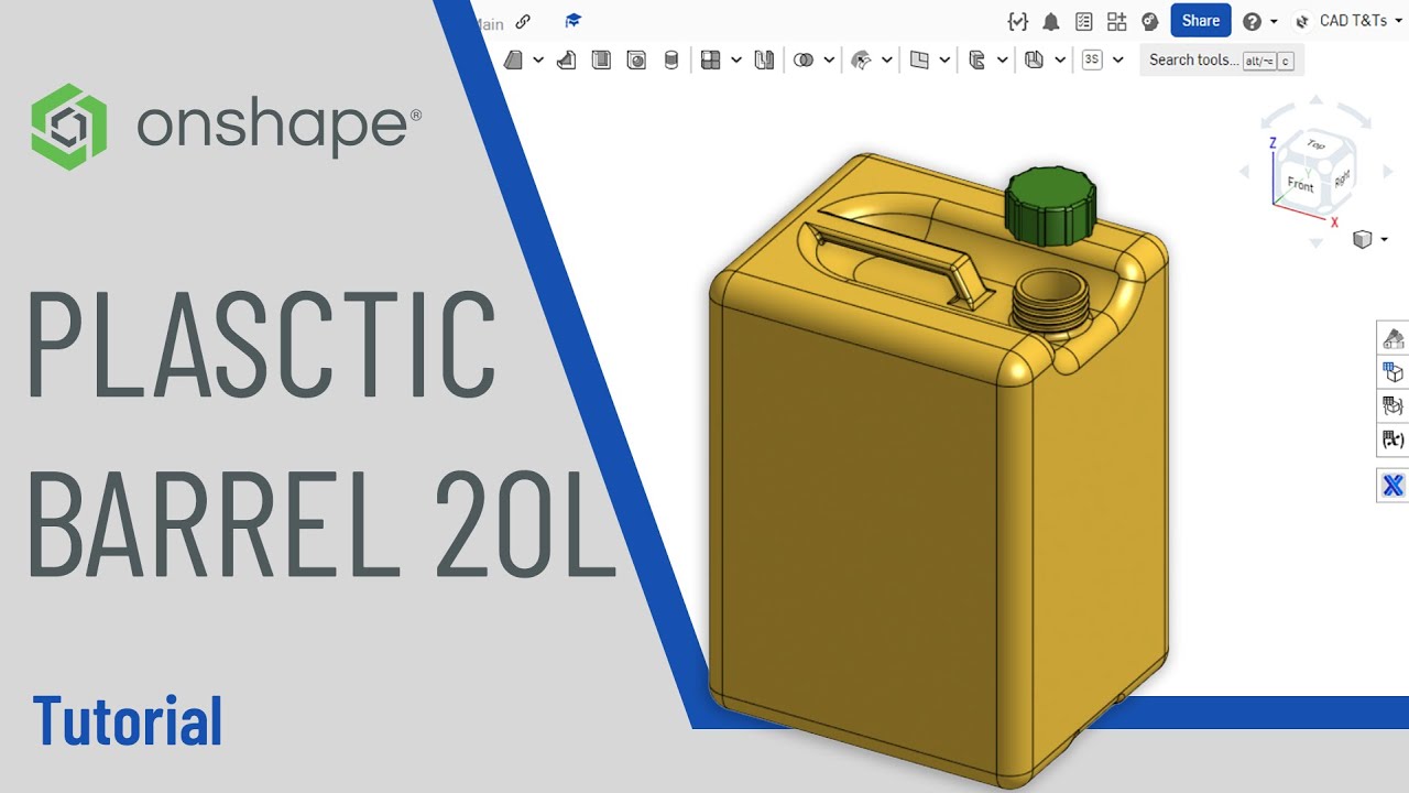 How to Design a Plastic  Barrel in Onshape - Easy Guide