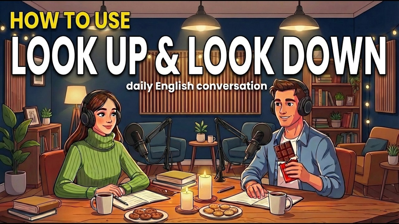 Learn How to Use Look Up and Look Down | Easy Phrasal Verbs for Beginners | ESL