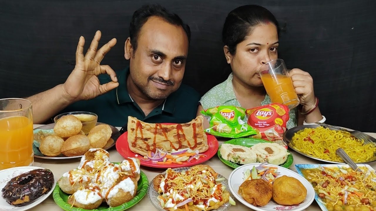 LUCKY FOOD EATING CHALLENGE 10 DIFFERENT FOOD EATING COMPETITION