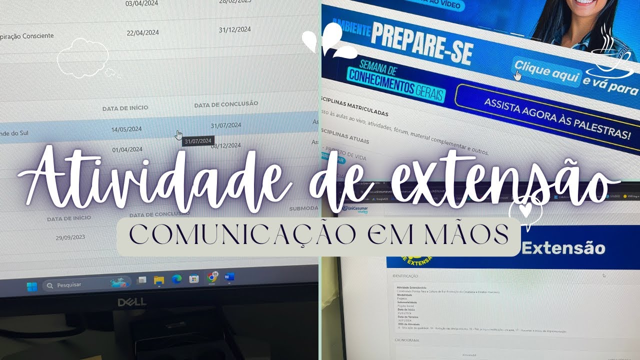 COMO FAZER A ATIVIDADE EXTENSIONISTA COMUNICAÇÃO EM MÃOS | UNICESUMAR