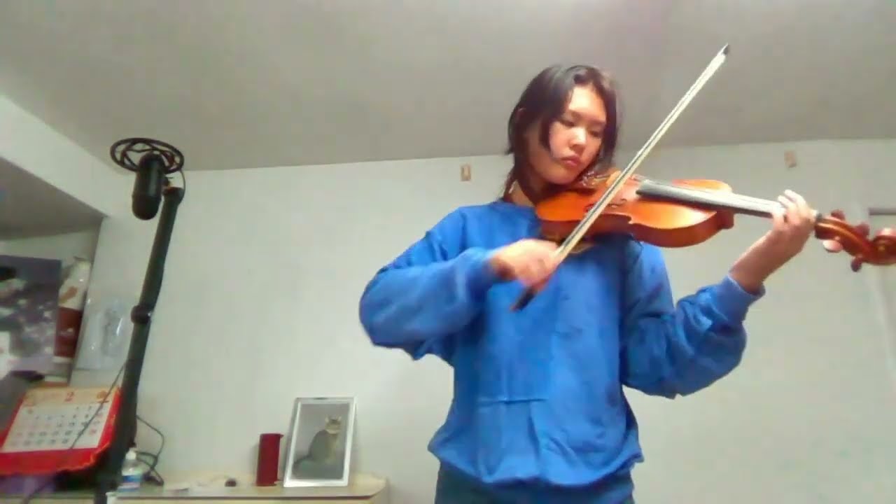 Sylvia Kang | A major two-octaves on A-string | Preparation for ARSM Diploma (violin)