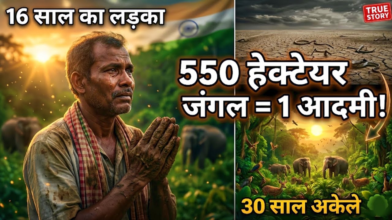  जादव मोलाई पायेंग की अविश्वसनीय कहानी । 16 साल का लड़का, 550 हेक्टेयर जंगल, 30 साल     अकेले ।