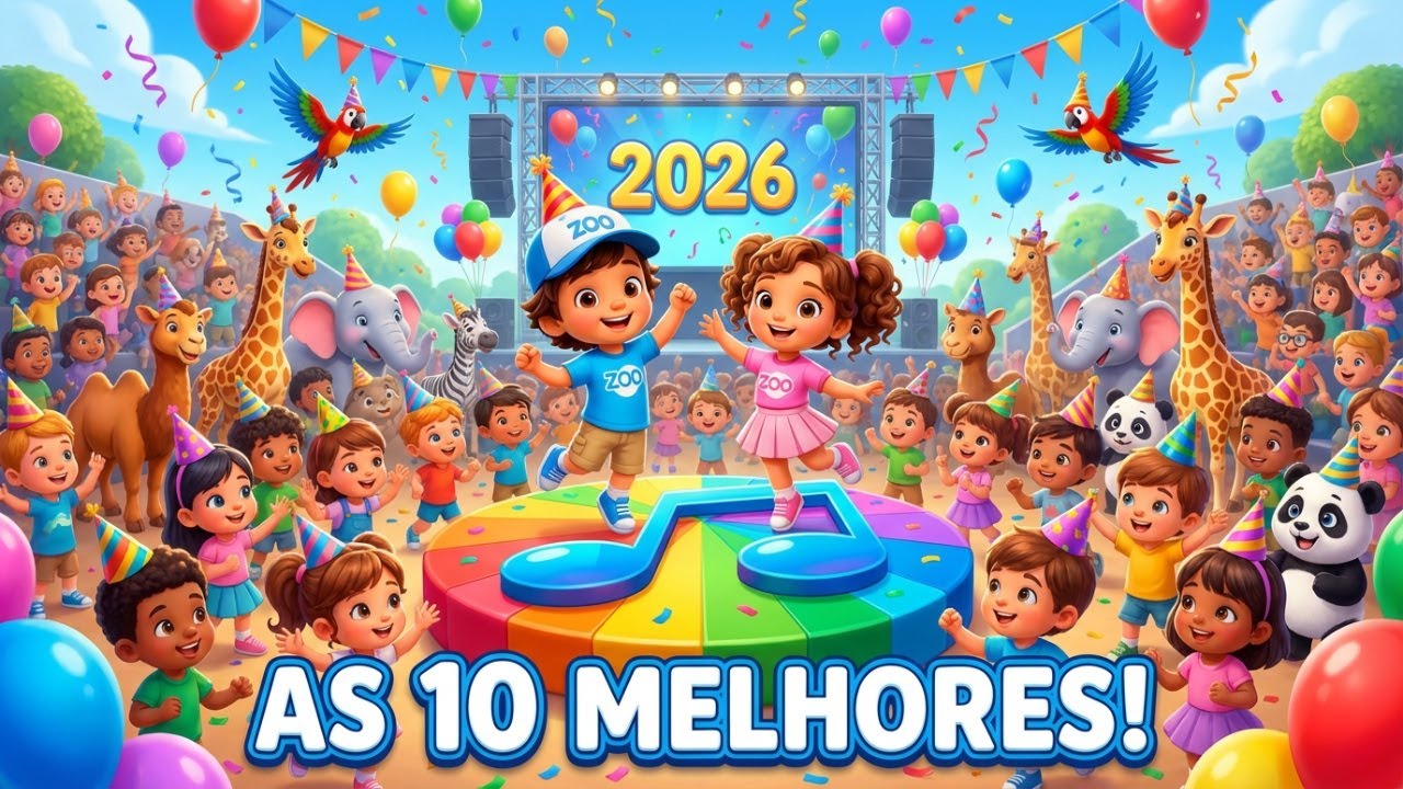 As 10 Melhores Músicas Infantis de 2026 para Crianças, 30min - Mix Que Vai Alegrar Seu Dia! 🎶