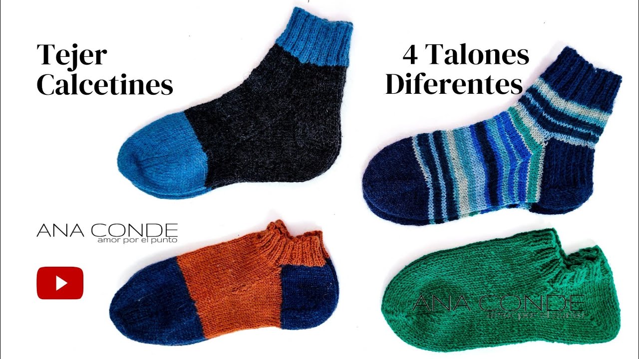 Tejer Calcetines, 4 tipos de Talones