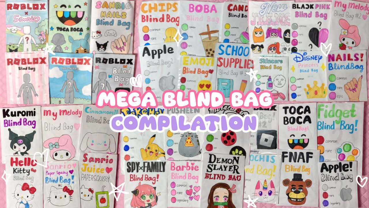 ☁️paper diy☁️ MEGA BLIND BAG COMPILATION 2024 🔇 no music | ASMR | applefrog
