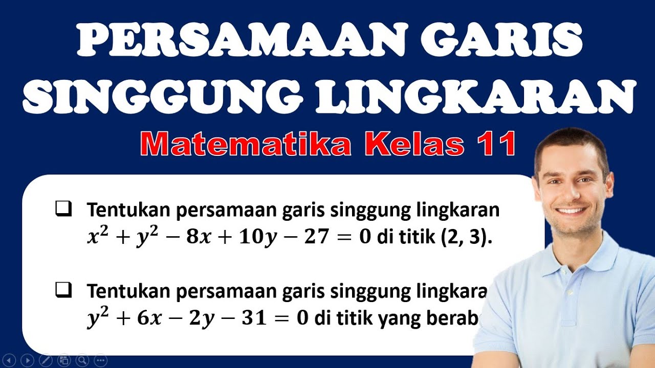 soal persamaan garis singgung di titik pada lingkaran dan pembahasannya kelas 11 part 1