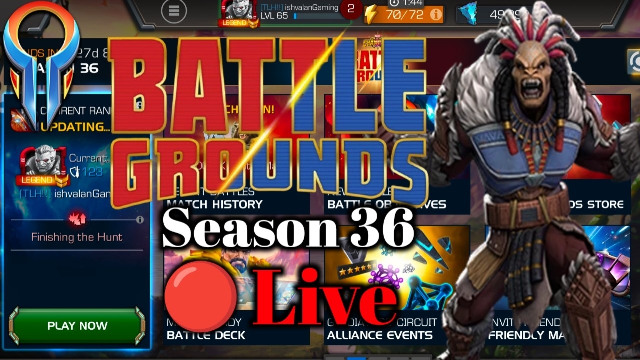 Mcoc BattleGround Season 36 Live From India | Marvel Contest Of Champions  #mcoc  #mcoclive #marvel