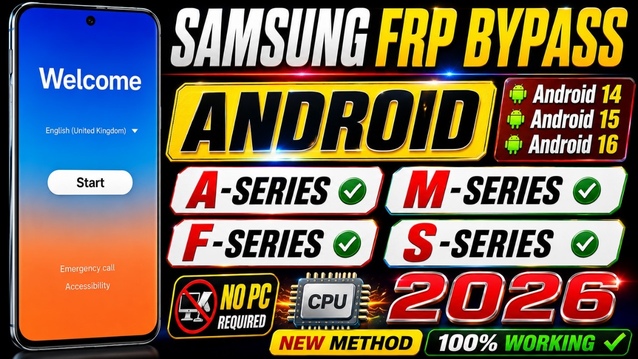 All Samsung FRP Bypass 2026 | Android 14-15-16 | Skip Google Lock Fast | A M F S Series | New Trick