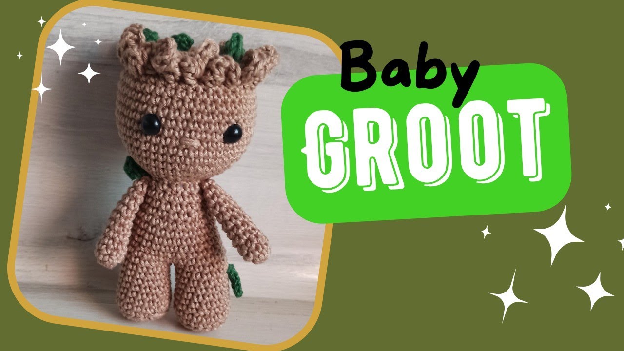 Baby Groot em Amigurumi ( Guardiões da Galáxia) - Passo a passo