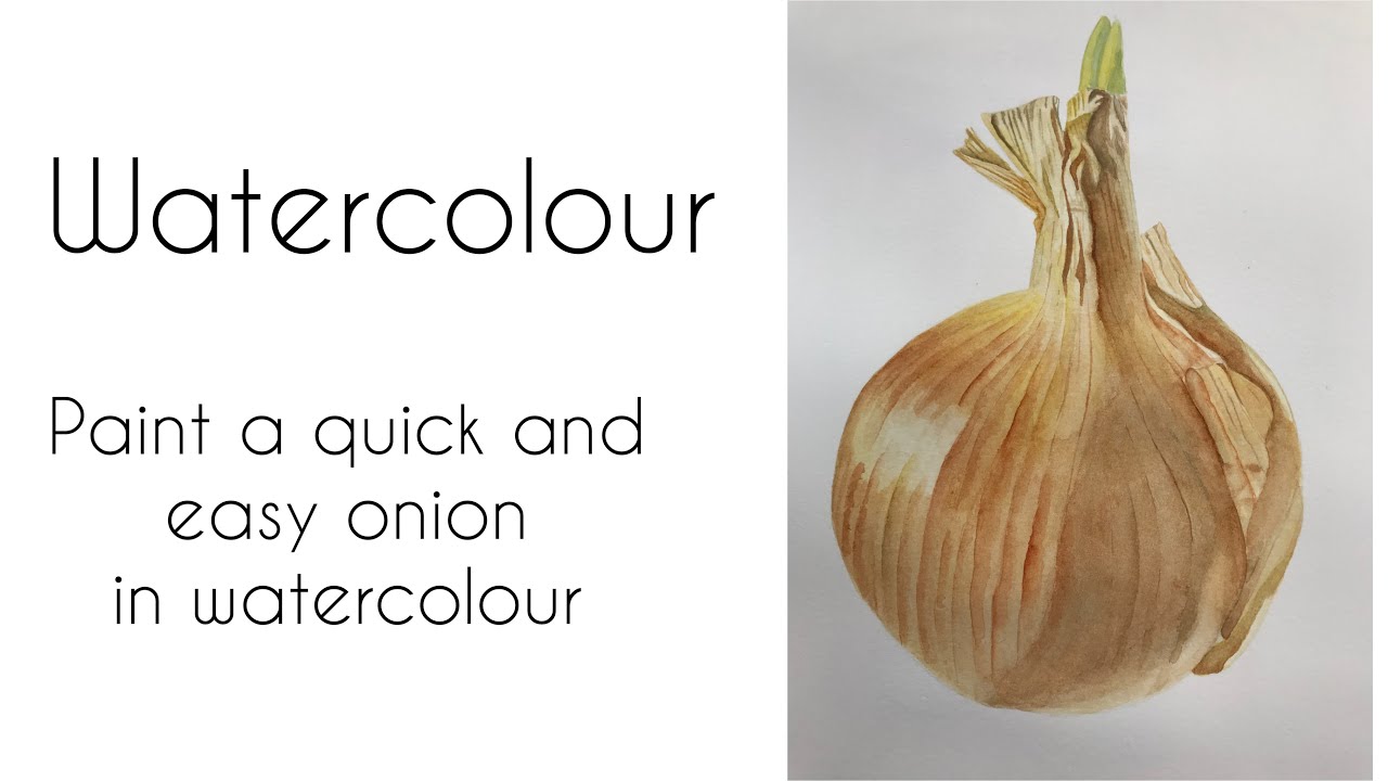 Watercolour Onion For Beginners - by Amanda's Watercolour Art