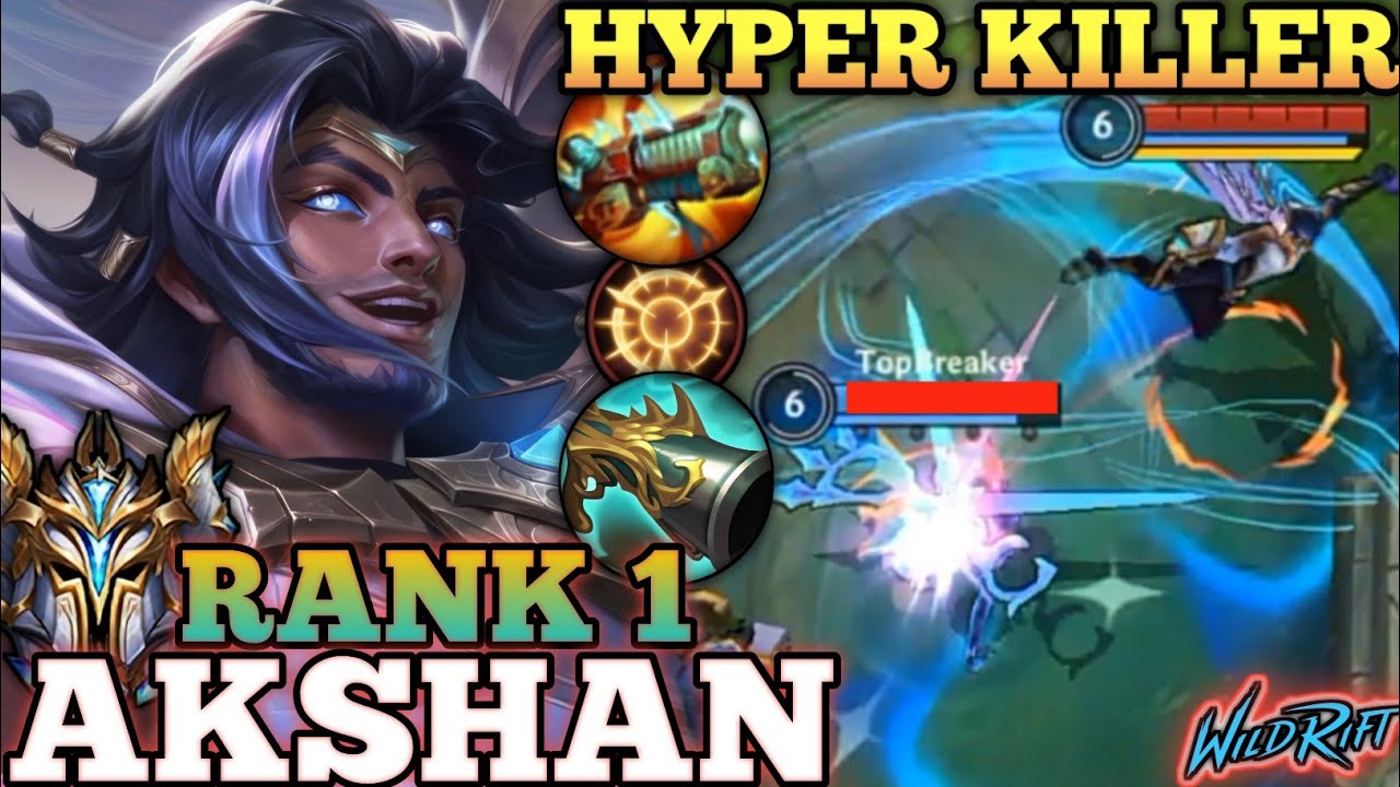 AKSHAN HYPER CARRY! SMOOTH SWING EXECUTION - TOP 1 GLOBAL AKSHAN BY 20MinQueueOnMain - WILD RIFT
