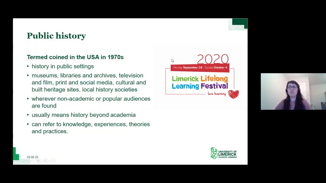 Of the people, by the people, for the people: why public history matters by Dr. Mullaney Dignam, UL