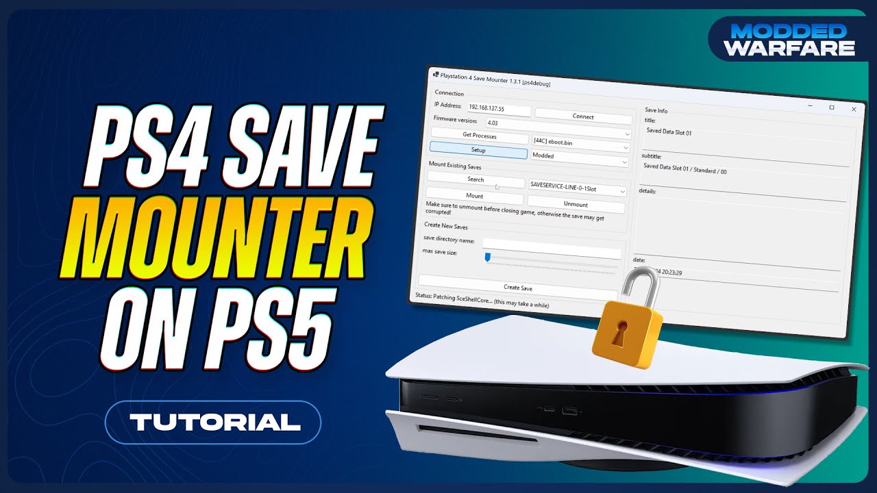 Import & Replace PS4 save files on PS5 using the Save Mounter