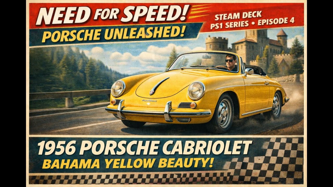 Need for Speed: Porsche Unleashed | Steam Deck PS1 Series Ep  4 – Racing a 1956 Bahama Yellow Cabrio