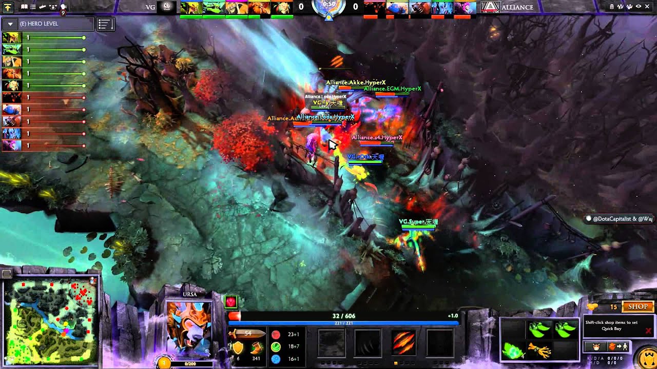 Dota 2 TI4 Group Stages - Alliance's Level 1 Roshan fight against VG
