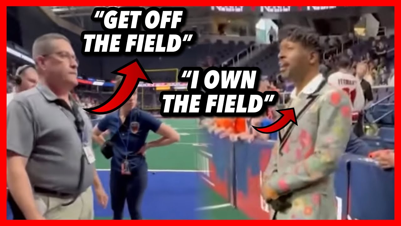 Security Tries to Kick Antonio Brown off the Field at an AFL game, But Doesn't Know he's the Owner!