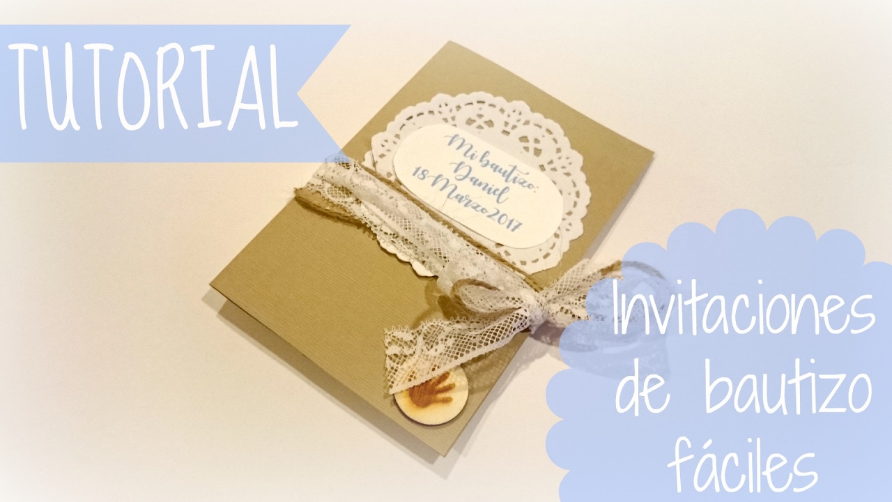 Tutorial invitación para bautizo