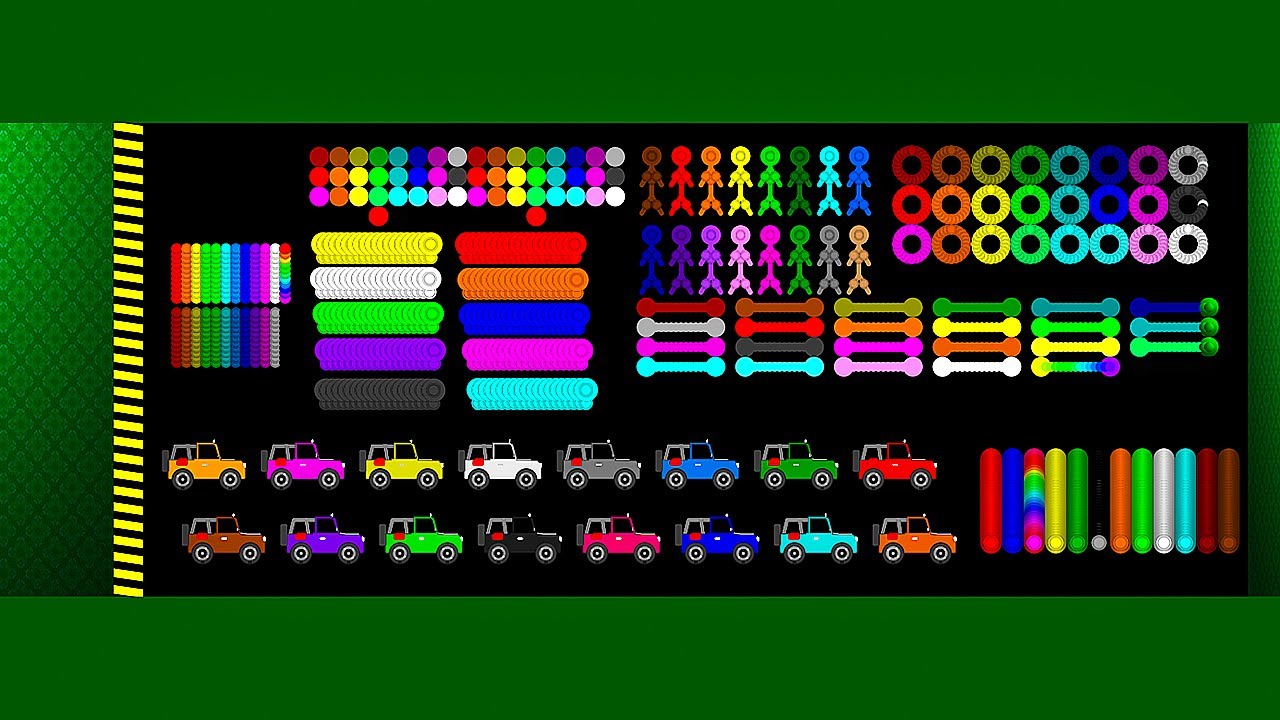 Mix All (Cars, RTTB, Marble Firework, Worm, Rings) Survival Race in Algodoo