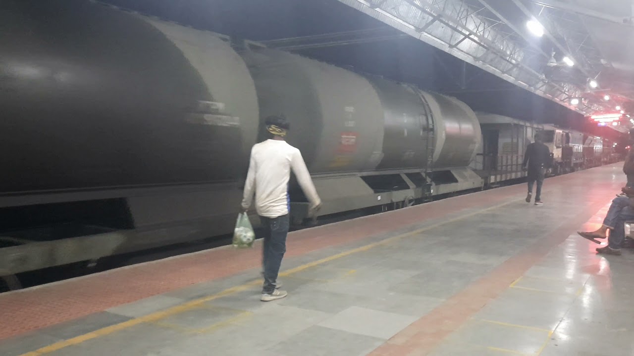 Satara Railway Station Night train activity