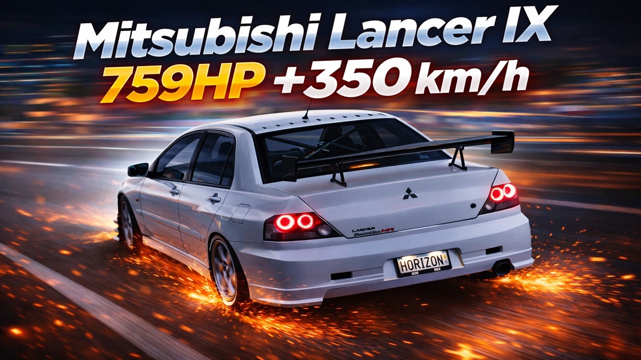 (4K) 759HP Mitsubishi Lancer IX (+350km/h) - Forza Horizon 5