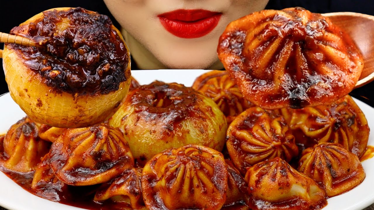 Spicy Onion Boil and Soup Dumplings EATING SOUNDS | MUKBANG | KLE ASMR
