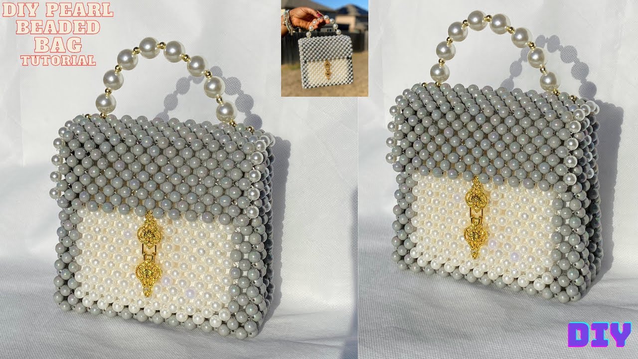 HOW TO MAKE PEARL BEADED BAG|| DIY PEARL BEADED BAG TUTORIAL(beginner friendly} MAKE PEARL BEAD BAG