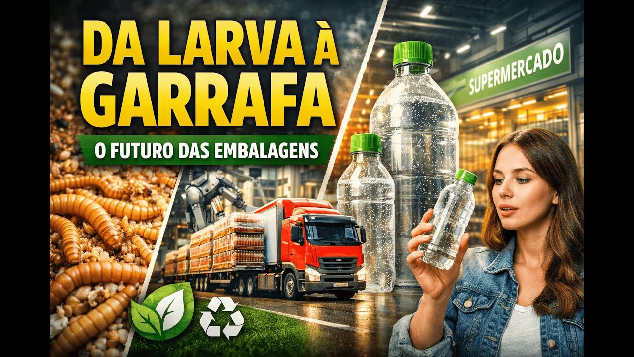 Da Larva à Garrafa: Como Insetos Estão Redefinindo o Futuro das Embalagens ;