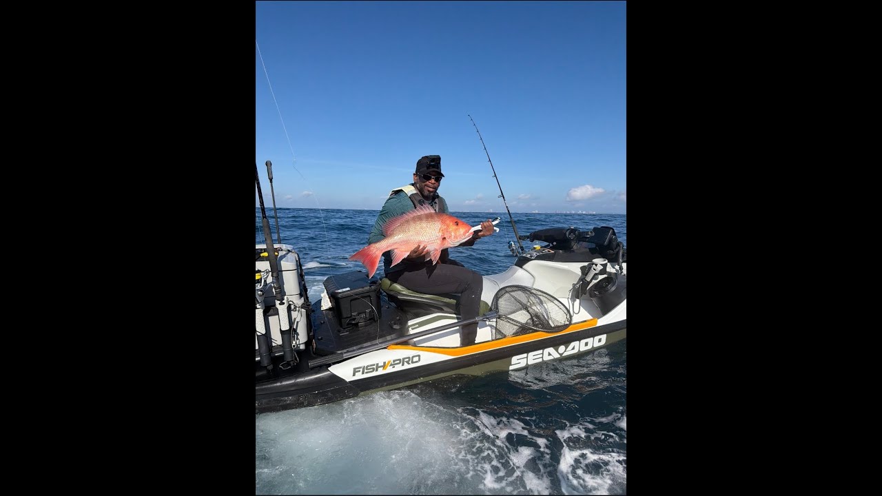 Jet Ski Fishing Grouper and Red Snapper in the Gulf - YAKSLAM