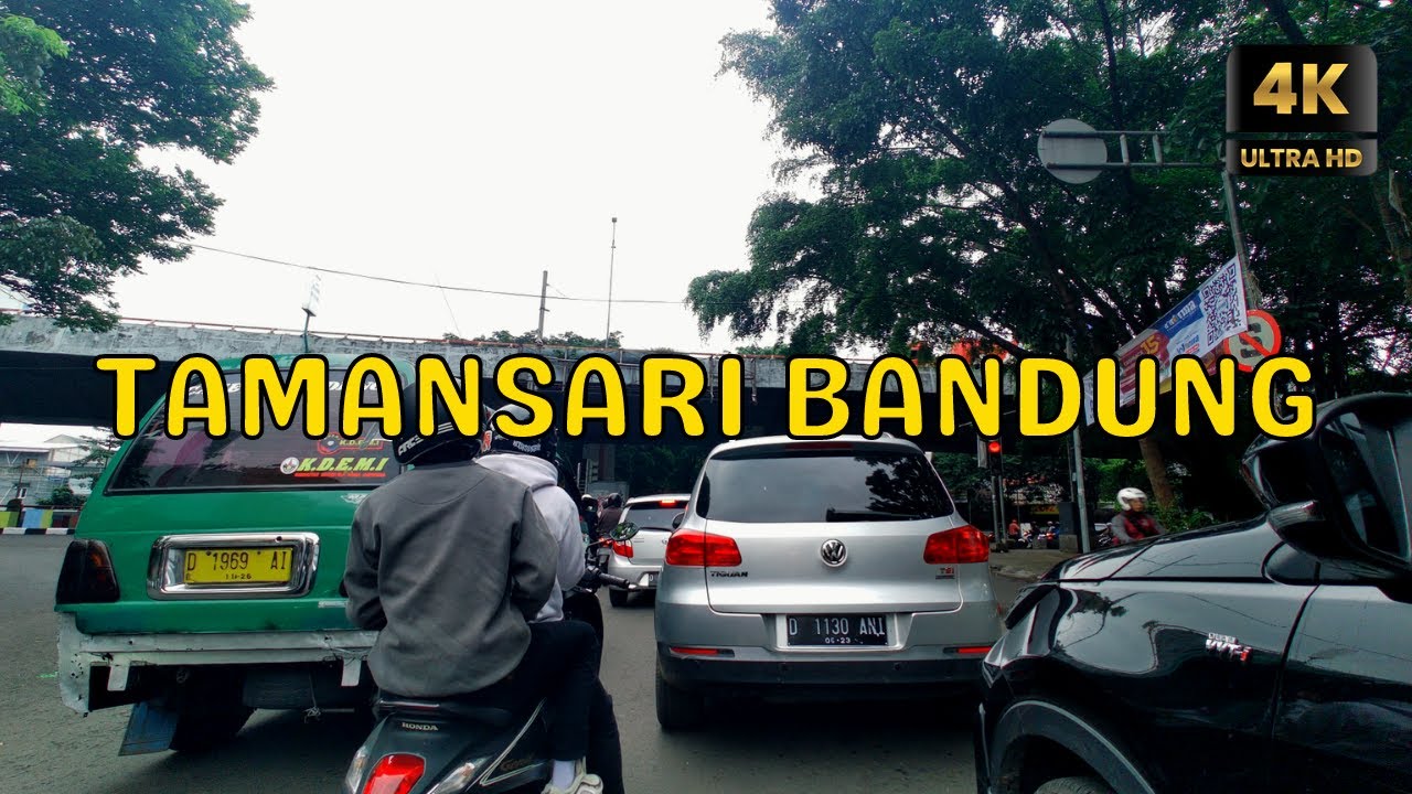 Driving Around Bandung City 4K, Morning Downtown Scenery Update March 2023
