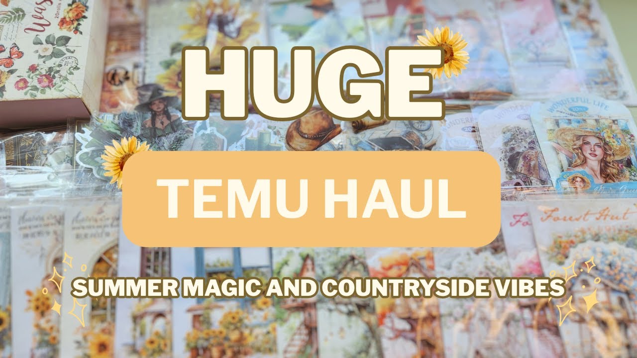 TEMU Stationery Haul |Unboxing Journal Magic - New stickers, washi tapes, papers and more ✨📓 Part 2