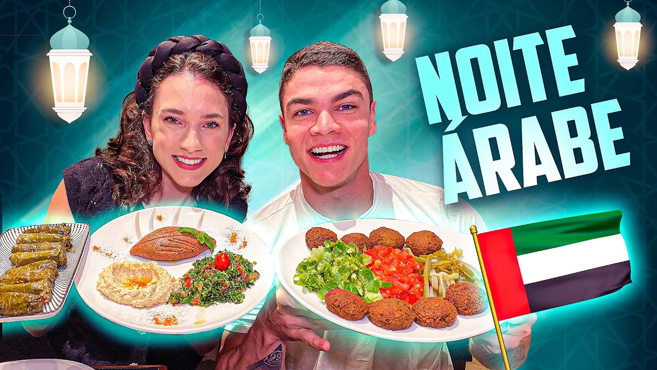 NOITE ÁRABE COM MUITOS PRATOS TÍPICOS!
