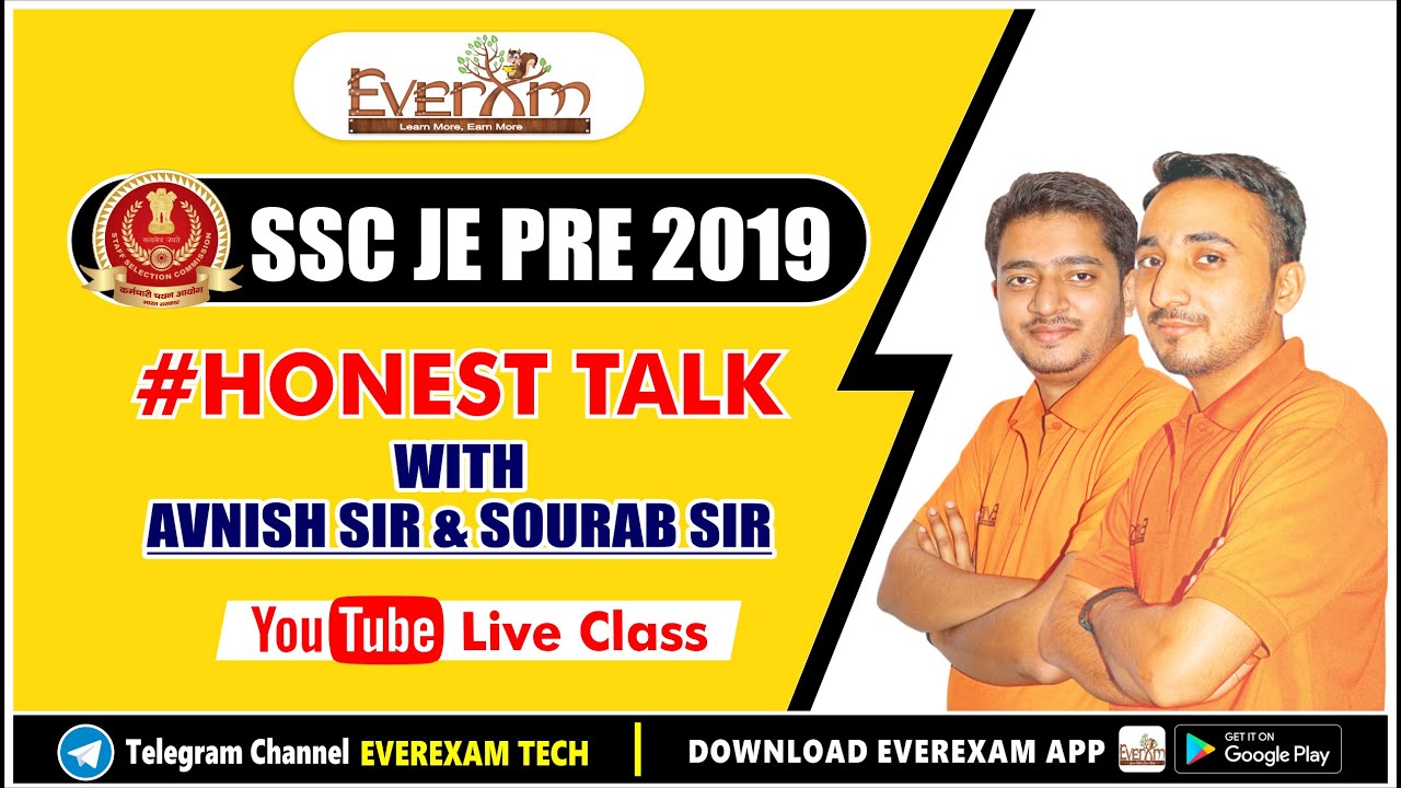 SSC JE PRE 2019 #HONEST TALK #civil_engineering