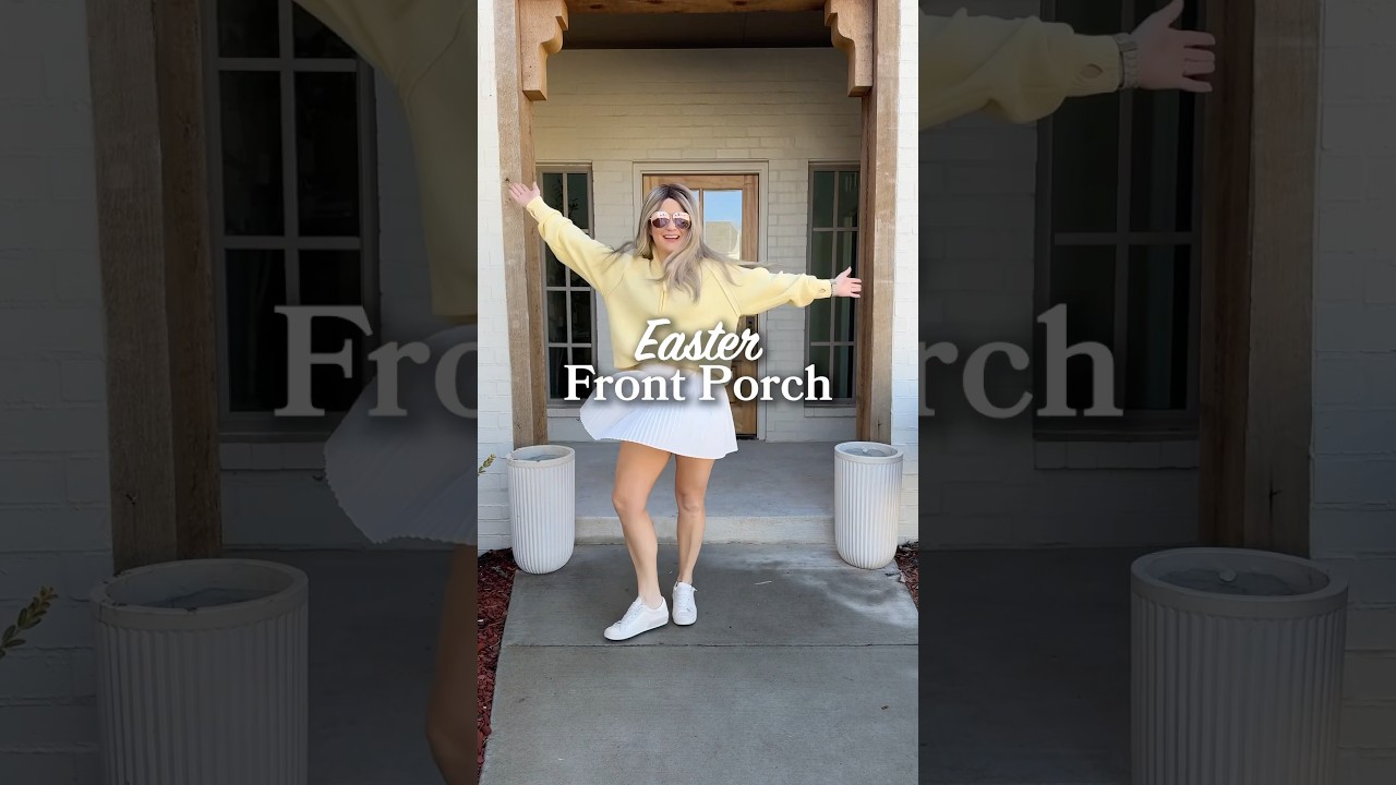 Decorating my Front Porch for Easter! #easterdecor #easterdecoration