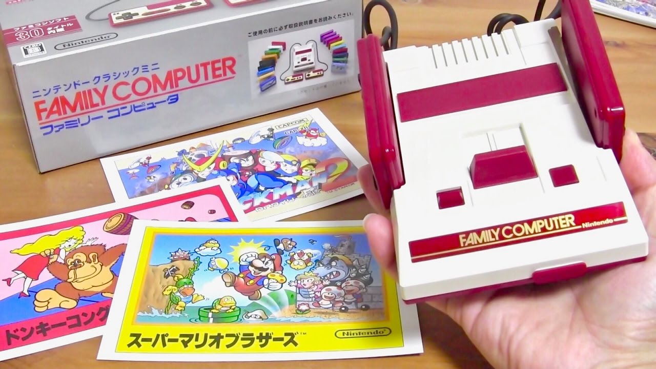 ニンテンドークラシックミニ ファミリーコンピュータ 手のひらサイズのミニファミコン☆30タイトル内臓 スーパーマリオ・ロックマン・くにおくん amazon限定ポストカード