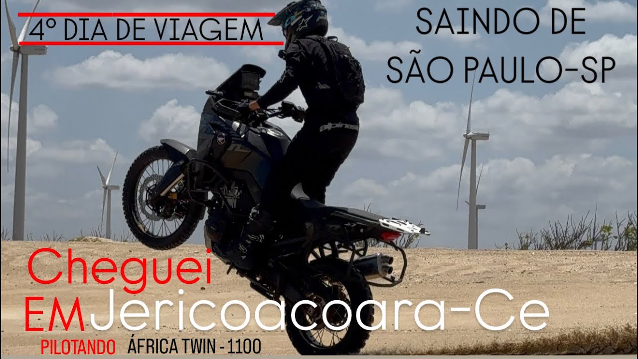 4º Dia de viagem, África Twin chegou na areia de Jericoacoara Ce! Você já pilotou na areia? Bora…