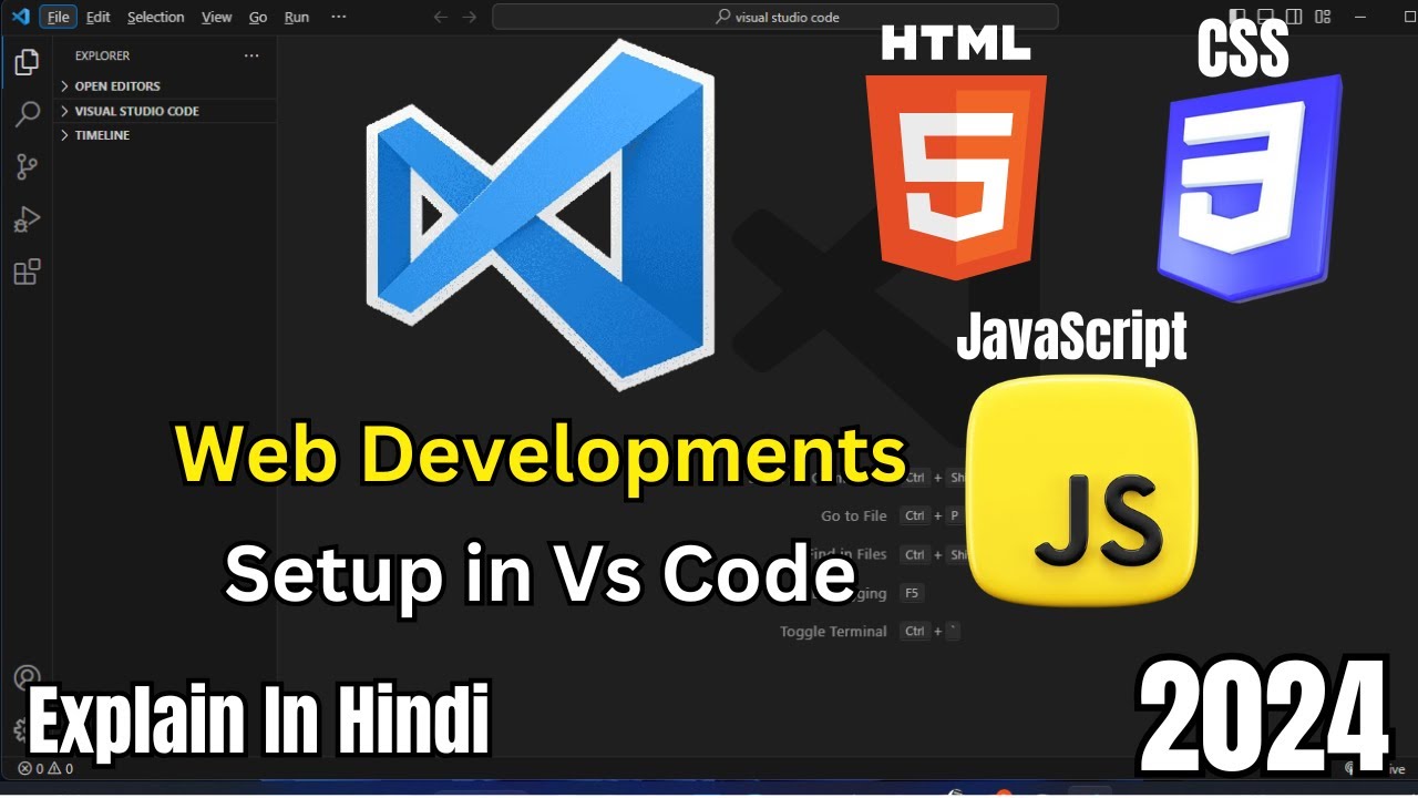 Visual Studio Code setup for HTML CSS and JavaScript | VS Code setup for beginners