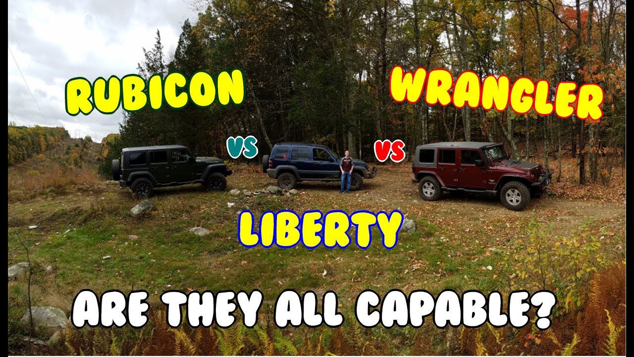 Wrangler VS Rubicon VS Liberty on some hard trails.