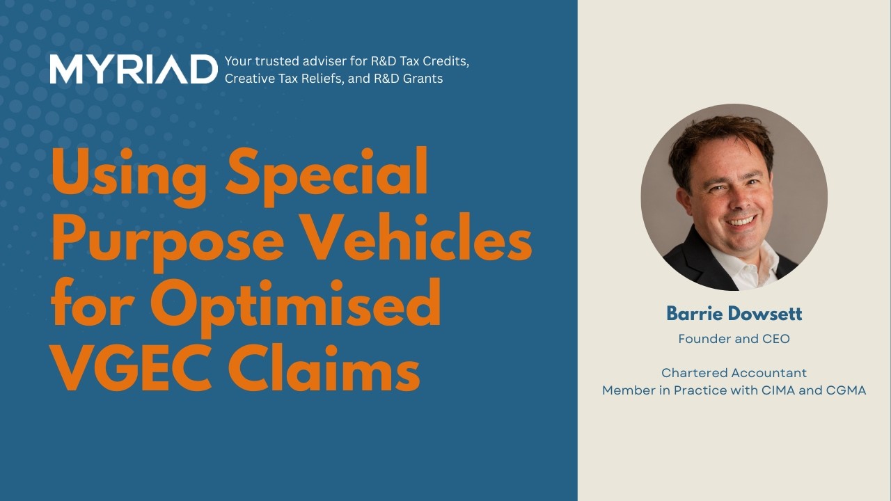 How To Use Special Purpose Vehicles for Optimised Video Games Expenditure Credit Claims | Myriad