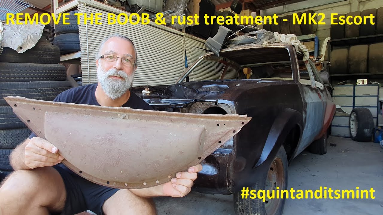 Mk2 Escort heater bubble removal and rust prep (squint and its mint)